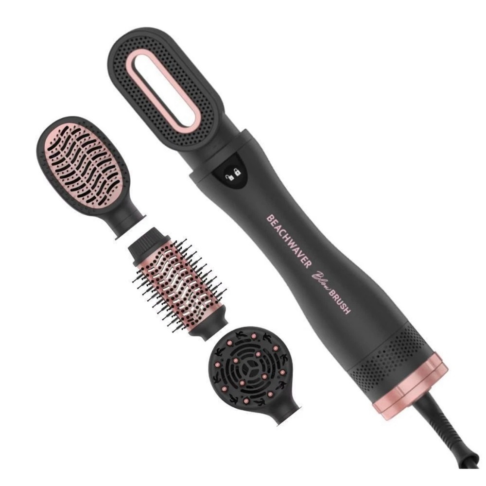 The Beachwaver Co. Black & Pink 3-in-1 Hot Air Styling Brush